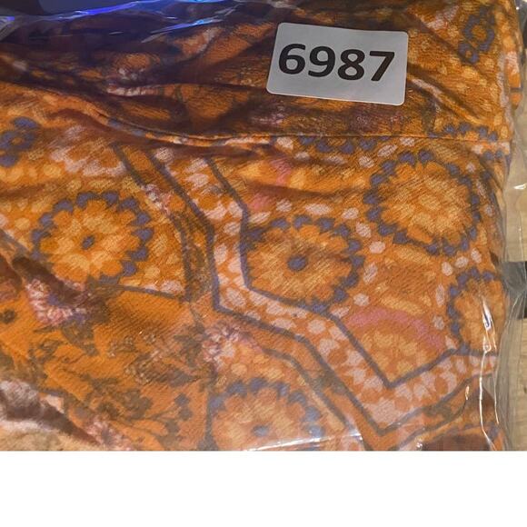 Xhilaration Small Orange Romper Floral - Picture 5 of 5